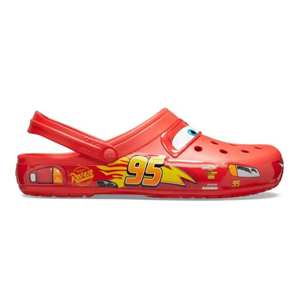 Crocs X Disney Pixar Lightning McQueen Adults Clog Shoes Size 11 Mens Red Rubber - Picture 2 of 5
